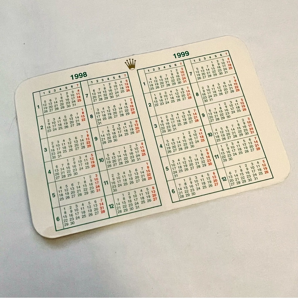 ROLEX Calendar 1998-1999